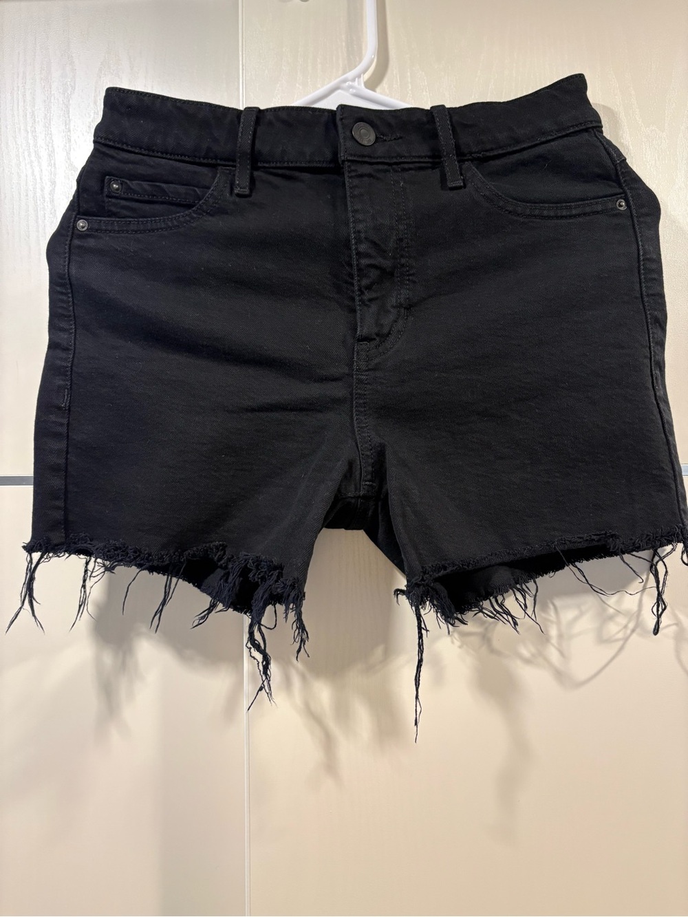 Guess Black Distressed Hem Women’s Denim Shorts
